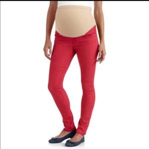 Red skinny jeans Motherhood Maternity Medium