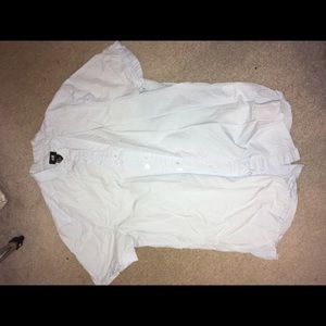 Men's H&M collarless button down shirt