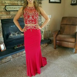 Sleeveless Mock Two-Piece Elizabeth K Prom Dress