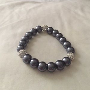 Beaded and jeweled bracelet