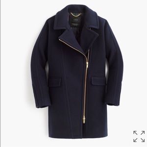 J.Crew Zippered coat in stadium-cloth