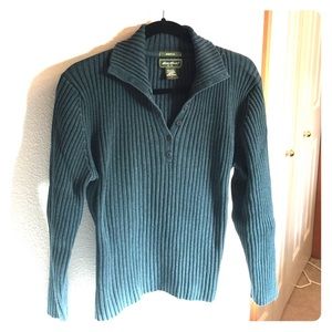 Closet sale! Eddie Bauer teal 93% cotton sweater