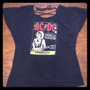 Lace- up AC/DC shirt