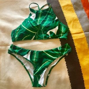 Cupshe Palm Frond Bikini