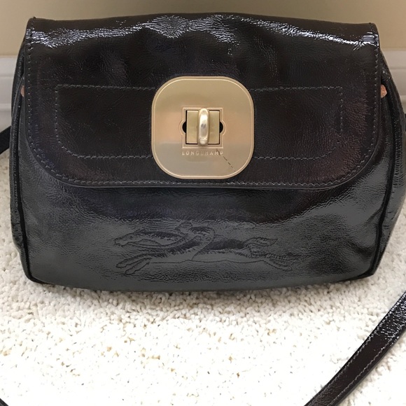 Brown Longchamp cross body bag