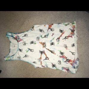 21 Men Tie-Dye Tank top with animal print