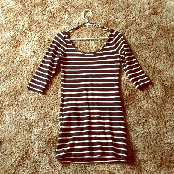 Black and white stripped dress