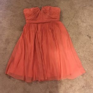 J Crew Salmon Strappless Dress