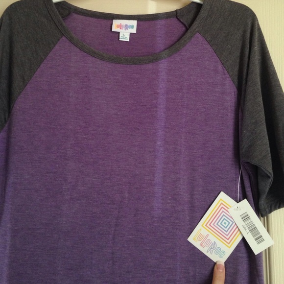 LuLaRoe Large Purple & Grey Julia