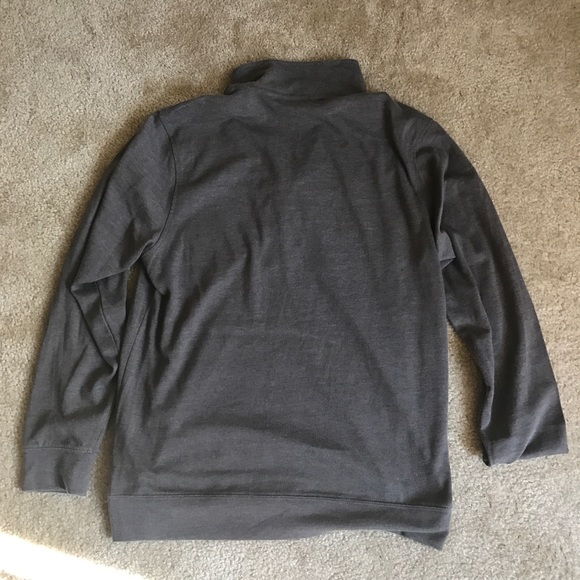 Izod men's medium grey quarter zip - Picture 3 of 4
