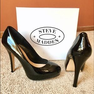 Steve Madden Traisie Pumps- Black Patent- Size 9.5