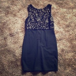 Black mid-length dress