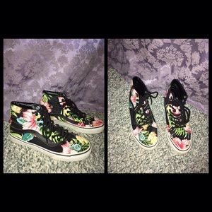 Shoes: high top tropical vans