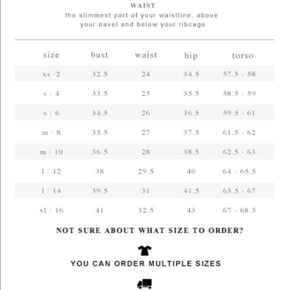 Kate Spade size chart - Picture 1 of 1