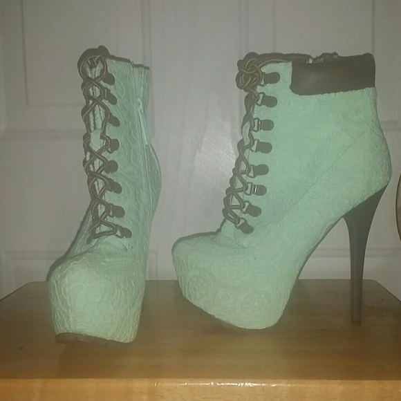 Mint color heels