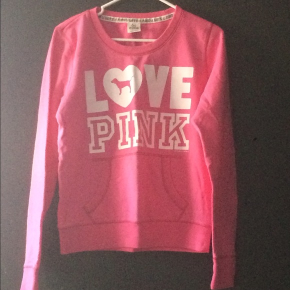 PINK sweatshirt.
