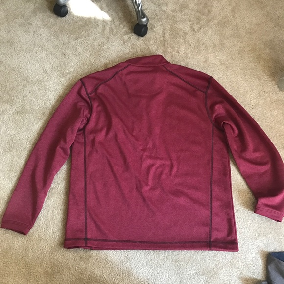 Pebble Beach men's maroon large quarter zip - Picture 3 of 4