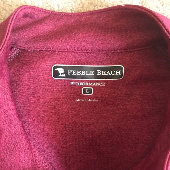 Pebble Beach men's maroon large quarter zip - Picture 4 of 4