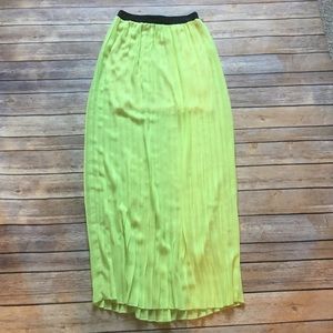 Lime Green Long Skirt