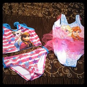 Lot of 2 Disney Frozen Bathing suits size 3T