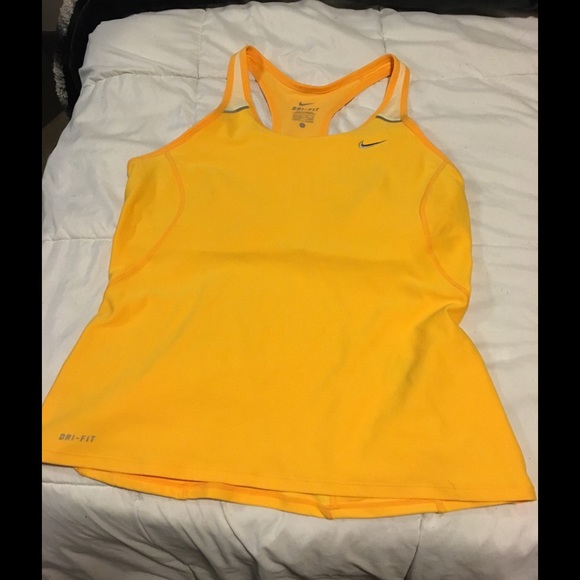 Yellow nike dry fit top