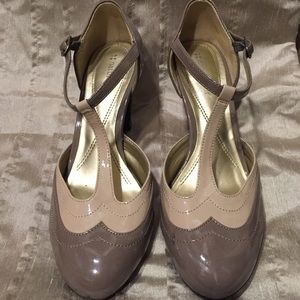 Naturalized Maryjane Two Tone Spectator Heels