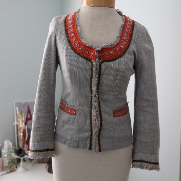 Free people beads details jacket blazer