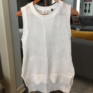 cabi sleeveless white sweater, XS, NWOT