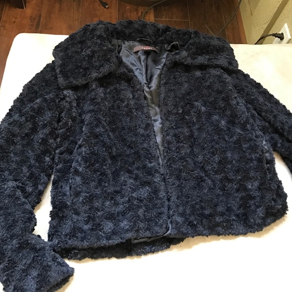 Black faux fur jacket