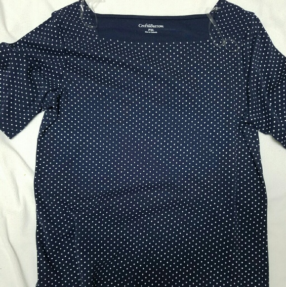 Croft and Barrow polka dot top