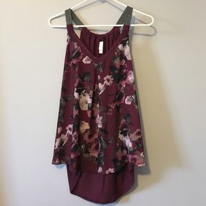 Mixed media tank top