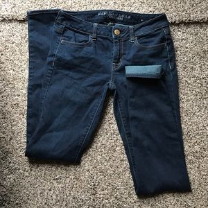American Eagle Size 4L Dark Wash Skinny Jeans