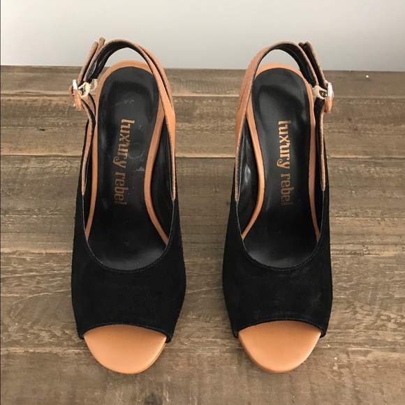Luxury Rebel black suede sandals.
