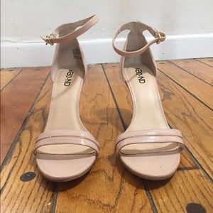 Abound nude ankle strap heels