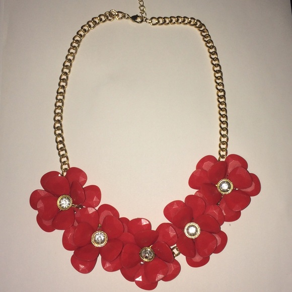 Statement Coral Flower Necklace