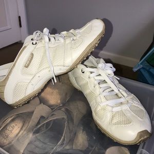 Diesel sneakers size 8.5 off white and tan color