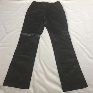 Danier Black Italian Leather Fully Lined Pants