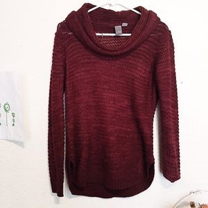 Maroon cowl neck sweater