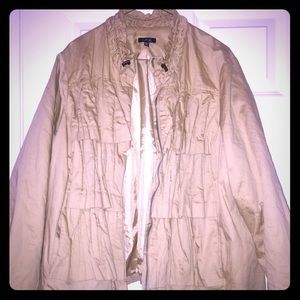 Mustard gold ruffled jacket size 2x