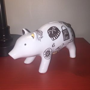 Henri Bendel porcelain piggy bank.