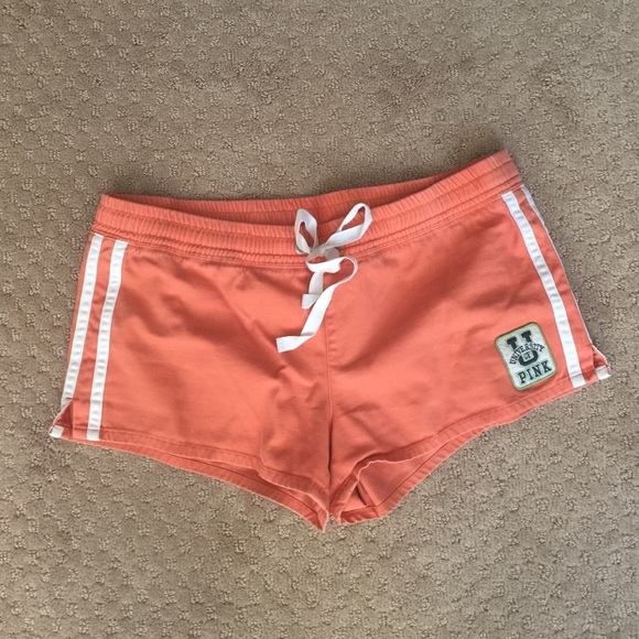 PINK Victoria's Secret Pants - VS Pink peachy coral orange drawstring shorts