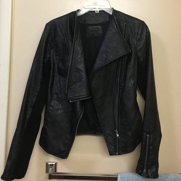 Black faux leather blanknyc jacket