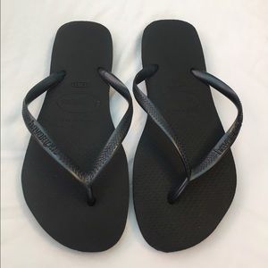 Havaianas Black Slim Flip Flops
