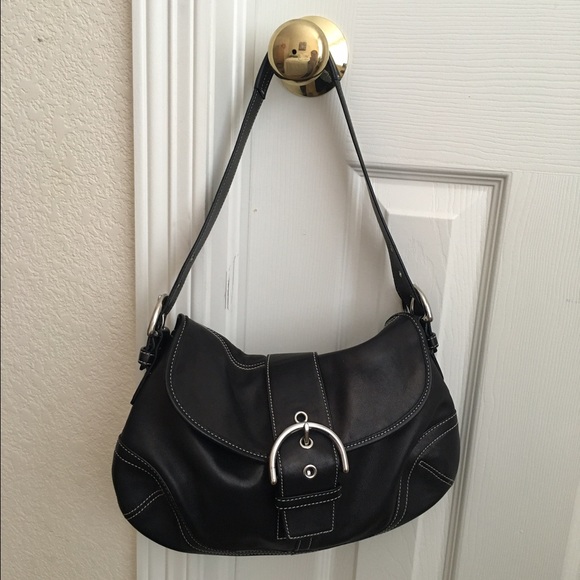 Black Leather Coach handbag