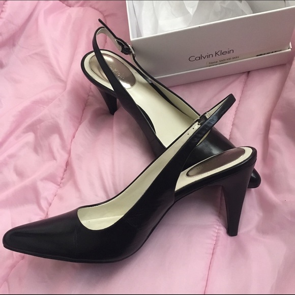 Black Calvin Klein Heels - Picture 1 of 4