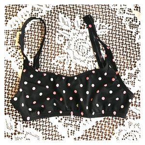 Urban Outfitters black w/ polkadot swim top