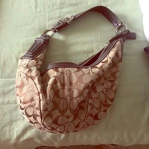 COACH brown over the shoulder purse