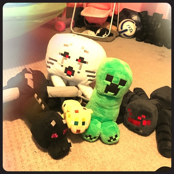 Minecraft set, kitty purse, gray sweatshirt