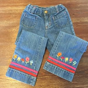 Gymboree Jeans with Ribbons and Flowers