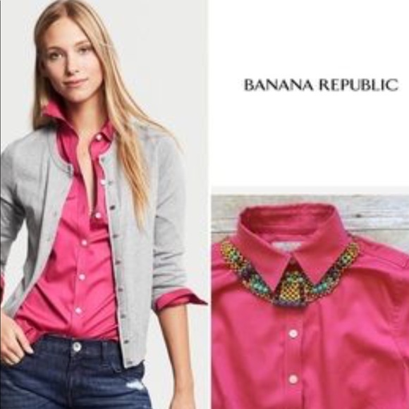 Banana Republic Tops - Banana Republic size 8p Pink Button Down Banana Republic Tops - Banana Republic size 8p Pink Button Down